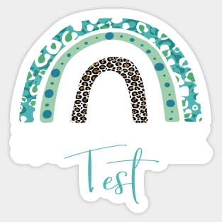 Rock The Test Rainbow Sticker